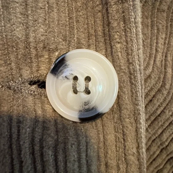 NWT Urban Outfitters Tasha Corduroy Faux Fur Trim Trench Coat Green XL - Picture 6 of 10